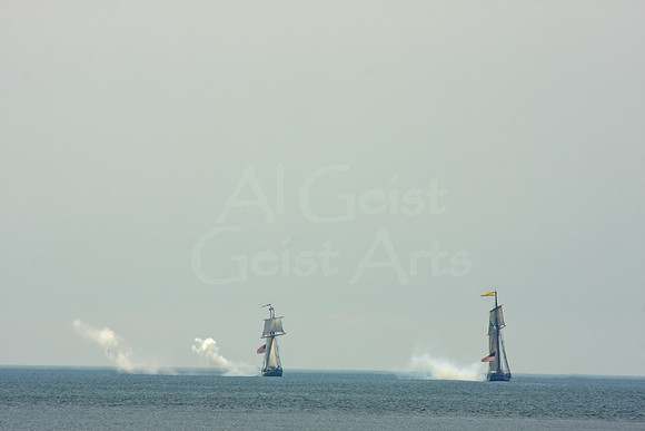 2011-08-05-0019 Tall Ships Lynx and Pride of Baltimore in Mock Sea Battle